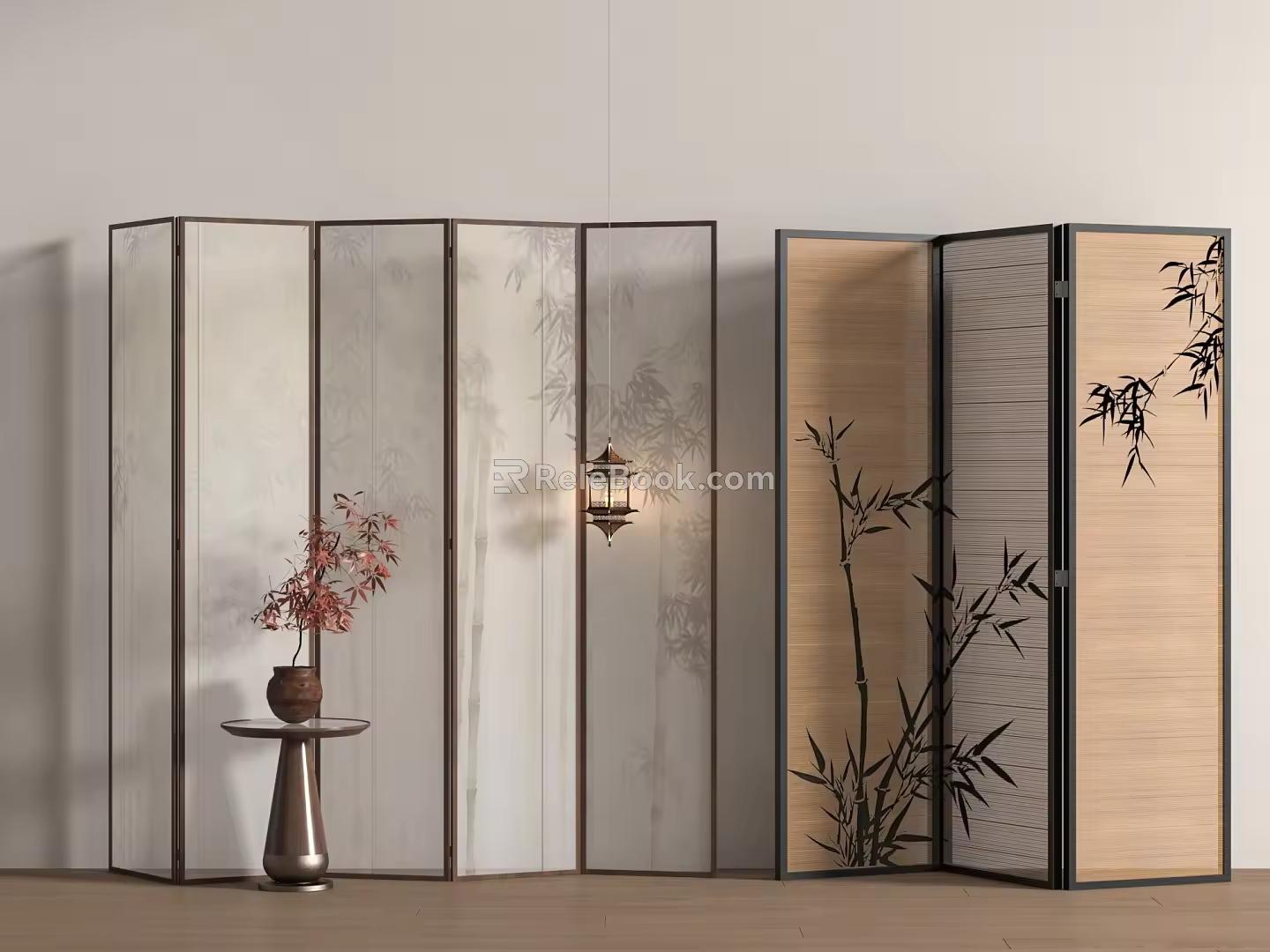 new chinese style screen 3d model