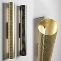 Modern Metal Wall Lamps With Perforated Design In Gold And Black