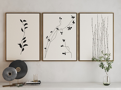 Modern Plant Painting Plant Art Hanging Painting 3d model