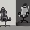 Ergonomic Comfortable Gaming Chairs With Black And Gray White Design