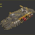 Modern Battleship Starship Space Battleship Sci-Fi Battleship 3d model