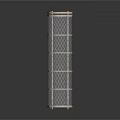 Sturdy Metal Mesh Cylindrical Storage Rack With Multiple Circular Shelves