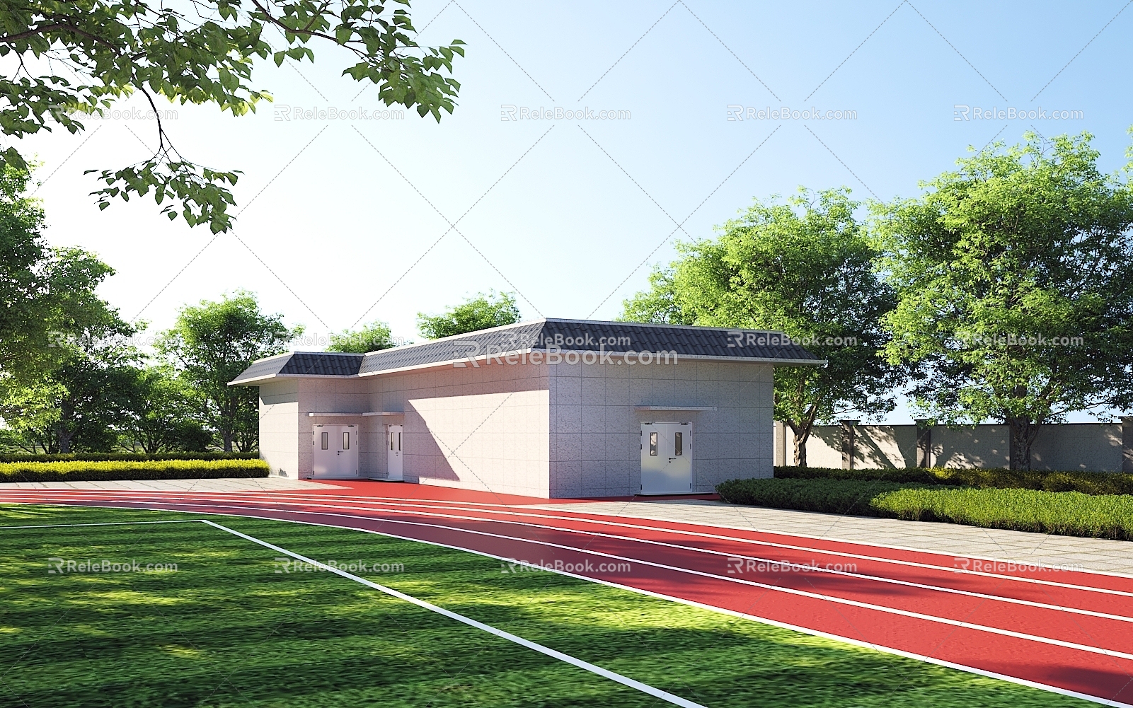 Public Toilet Power Distribution Room Warehouse Storage Mechanical Warehouse Toilet Building Service Center Villa Private House Ttile House Runway Playground 3d model