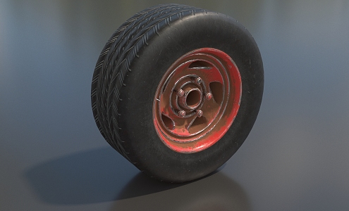 Tire Wheel Hub Old Tire Old Tire Wheel Tire Old Wheel Tire Simple Model Tire Low Model Low Tane Number Tire Game Tire 3d model