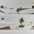Modern Reception Desk Front Desk 3d model