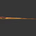 3D Fantasy Creature Model With Red Yellow Spikes And Sharp Teeth