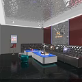 Luxurious Modern KTV Private Room With Comfortable Sofa Coffee Tables And Stylish Lighting Decor