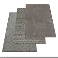 Modern Square Rugs With Different Geometric Patterns And Neutral Tones For Interior Decor 3d model