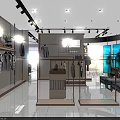 Golf Clothing Store Modern Bright Interior With Mannequins Displaying Men's Suits And Apparel