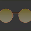Round Frame Sunglasses With Rose Gold Metal Frame And Light Tinted Lenses