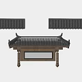 Chinese Eaves Eaves Tile Combination 3d model