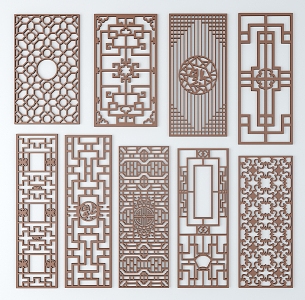 Chinese ancient pattern 3d model