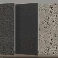 Three Textured Decorative Panels With Diverse Patterns For Interior Design 3d model