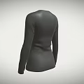 Dark Gray Long Sleeve Plain Top for Kids Comfortable Basic Wear
