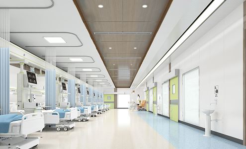 Modern Ward Hospital Ward 3d model