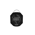 Modern Black Solar Outdoor Lantern With Hollow Design And Hanging Hook