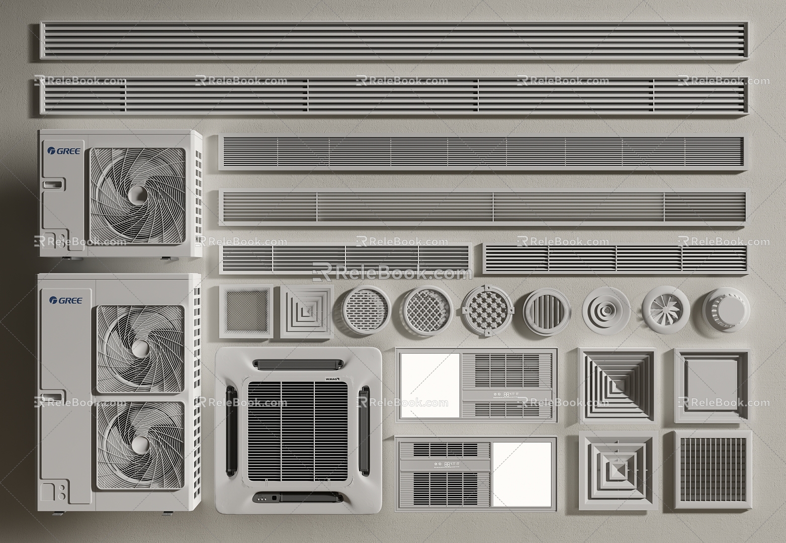 Modern air outlet air conditioner outlet new outlet ventilation fan air conditioner external unit central air conditioner model