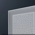 Modern White Square Ceiling With Small Dotted Pattern And Recessed Frame For Interior Decor