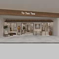 To Too Two Clothing Store with Modern Window Display Mannequin Plants And Furniture