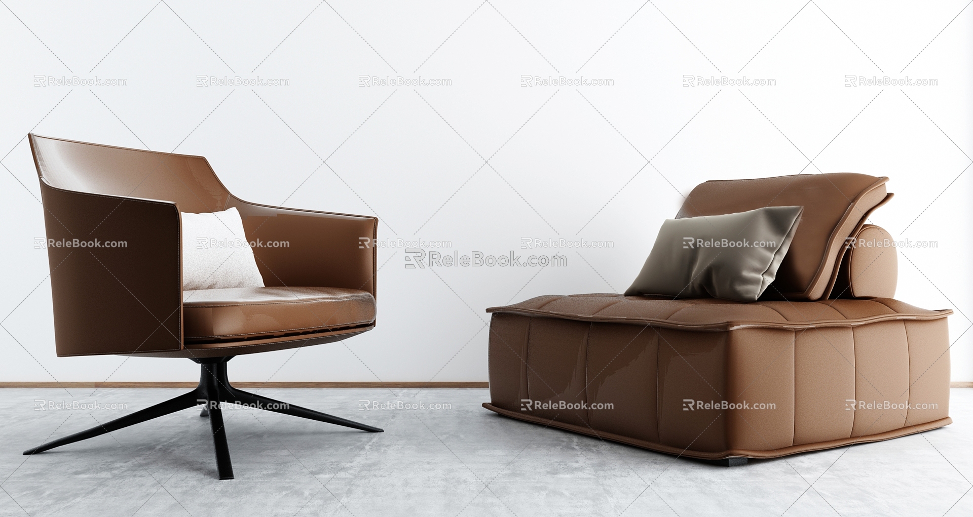 Single sofa 3d model