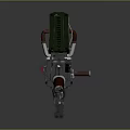 Tactical Weapon With Long Barrel Green Magazine And Metal Body Design