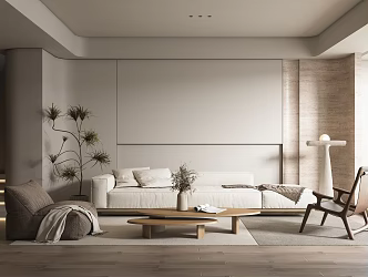 Quiet living room bedroom 3d model