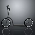 Modern Sleek Design Bicycle With Large Reflective Wheels And Minimalist Dark Frame