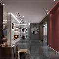 Modern Interior Design Open Living Space With Sofa Fireplace Lighting And Wooden Flooring