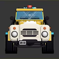 Functional Yellow Tanker Truck With Blue Tank Red Warning Light And Design