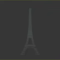 Intricate Eiffel Tower Miniature Model With Detailed Architecture For Decorative 3d model