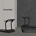 Sleek Modern Treadmill Equipment For Home Gym With Metal Frame And Ergonomic Design