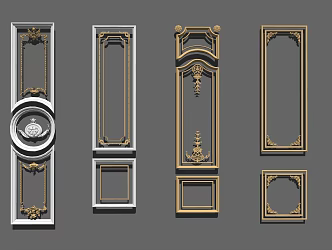 European Style Gypsum Line Carved Gypsum 3d model