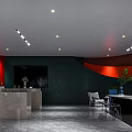 Modern Specialty Store Interior Design with Display Shelves and Ambient Lighting