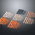 Natural Stone and Wood Beads in Various Sizes and Colors for Craft Decorations