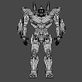 Futuristic Metallic Robot Doll With Glowing Red Eyes And Mechanical Armor