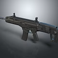 Modern Tactical Rifle With Top Rail Magazine And Sleek Black Design