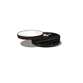 Elegant Round Modern Marble Coffee Tables with White and Black Tops