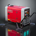 MOFA Red Portable Generator With Handle Wheels And Control Panel For Power Supply 3d model