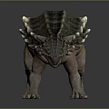 Realistic Armored Dinosaur 3D Model With Sharp Spikes And Detailed Skin Texture