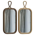 Two Stylish Wall Mirrors With Different Frame Colors In Home Decor