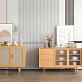 Nordic Sideboard Decorative Cabinet End View Cabinet Entrance Cabinet Side Cabinet Decorative Decoration Ornaments 3d model