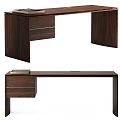 Modern Wooden Home Office Desk With Spacious Worktop And Drawer Storage