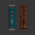 Industrial Tank Trucks Blue And Red Metal Structure For Transport