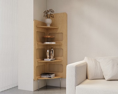 Modern Bookshelf Decorative Rack 3d model