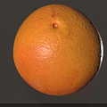Fresh Ripe Grapefruit With Bright Orange Smooth Textured Skin On Gray Background