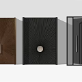 Modern Entry Doors With Textured Surfaces Wooden Black Glass Panels And Varied Handles