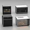 Modern Kitchen Appliances Featuring Black White Oven And Microwave Sleek Designs