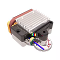 Mechanical Component Assembly With Heat Sink Gear And Colored Wires Design 3d model
