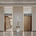 Modern Elevator Design With A7 Number And Marble Panel Decorative Details 3d model