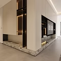 Modern Dining And Living Room Interior With Pendant Lights Dining Table Chairs And Decorative Artwork